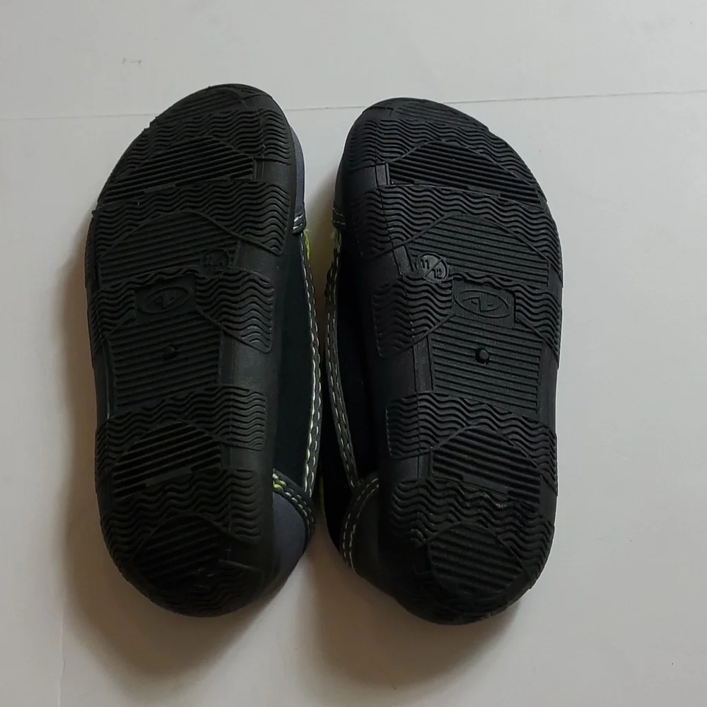 Black and yellow water shoes